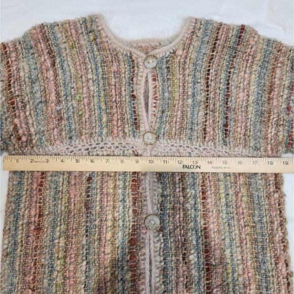 Vintage Artisan Wool Knit Cardigan Sweater Size Medium - Picture 7 of 13